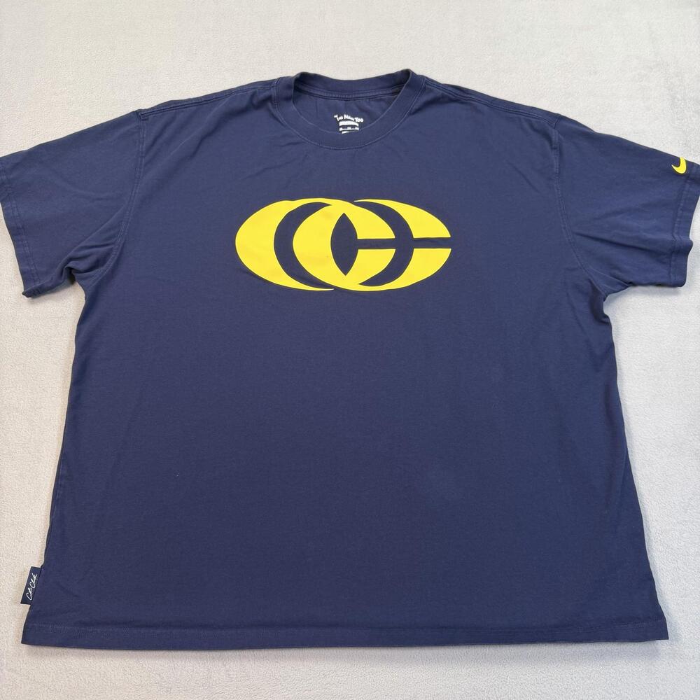 Nike Caitlin Clark Shirt Mens 2XL Navy Blue CxC Logo Graphic Tee Loose Fit
